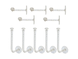 Linjou 10 Piezas Repisas De Almacenamiento Para Diademas, Organizador De Joyería Montado En Pared, Adhesivo Transparente