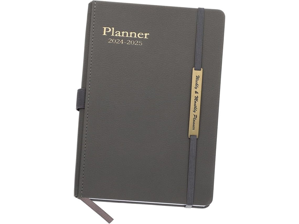 Agenda/diario Semanal Portátil - Cuaderno Práctico Para El Trabajo Y Los Estudios - Cubierta De Piel