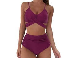 2026-traje De Baño Mujer Bikini Verano Estampado Floral Push Up Dos Piezas Talla Normal Polyester