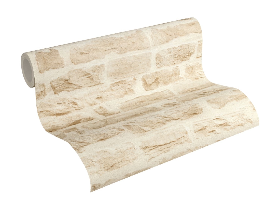 Papel de Pared A.S. CRÉATION (53 cm x 10,05 m - Tejido - Beis)