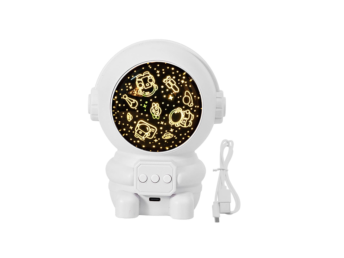 Proyector Espacial Recargable Con Forma De Astronauta Y Luces De Cielo Estrellado Para Cumpleaños Y San Valentín.