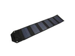 Cargador Portátil Plegable Con Panel Solar De 28 W Y Puerto Usb De 5 V 4 A Para Smartphones Y Tablets - Negro
