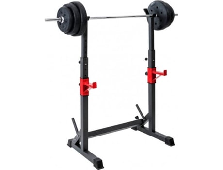 Soporte Ajustable FITNESS TECH Estante de Cuclillas Negro