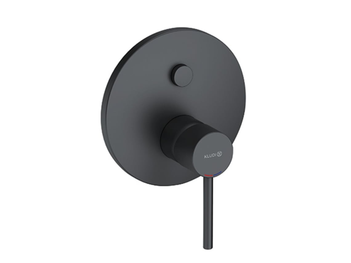 Kludi Bozz Mezclador monomando de bañera y ducha, de pared, 29 l/min, 386593976, negro mate