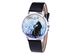 Reloj De Pulsera Para Parejas Zhoulianfa, Correa De Cuero Sintético, Estilo Moderno, Negro.