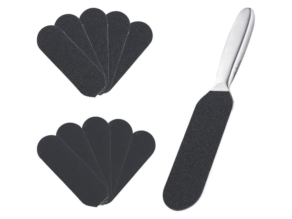 Lima De Pedicura Profesional De Acero Inoxidable Y Removedor De Callos Con Limas Reemplazables.