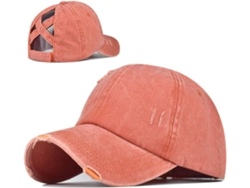 Gorra de béisbol para hombre/mujer, ajustable con abertura para coleta, algodón lavado de alta calidad.
