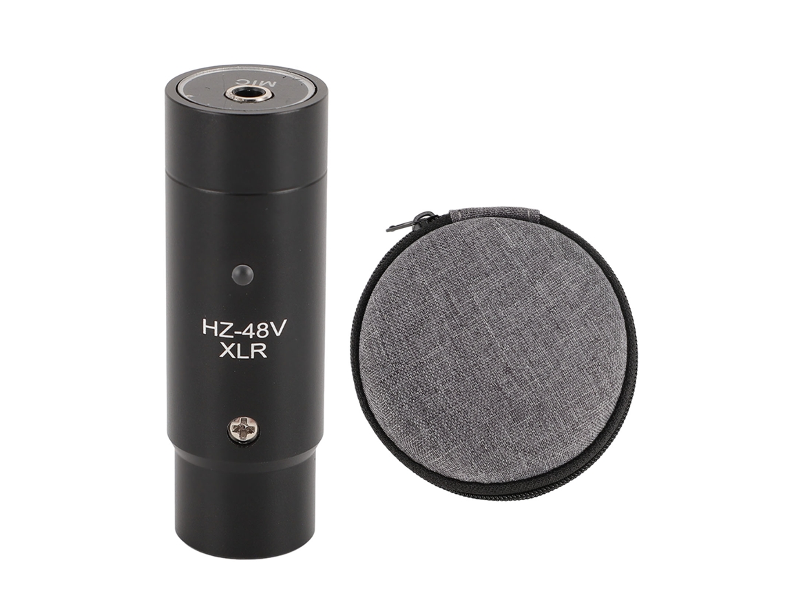 Adaptador De Microfone Com Alimentação Fantasma 48v Para Xlr Macho 3 Pinos 20‑16000hz Para Fones De Ouvido 3.5mm