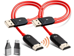 Transmisor Receptor Hdmi Sin Fio 5ghz 4k 1080p60hz Para Notebook Tablet Proyector Negro