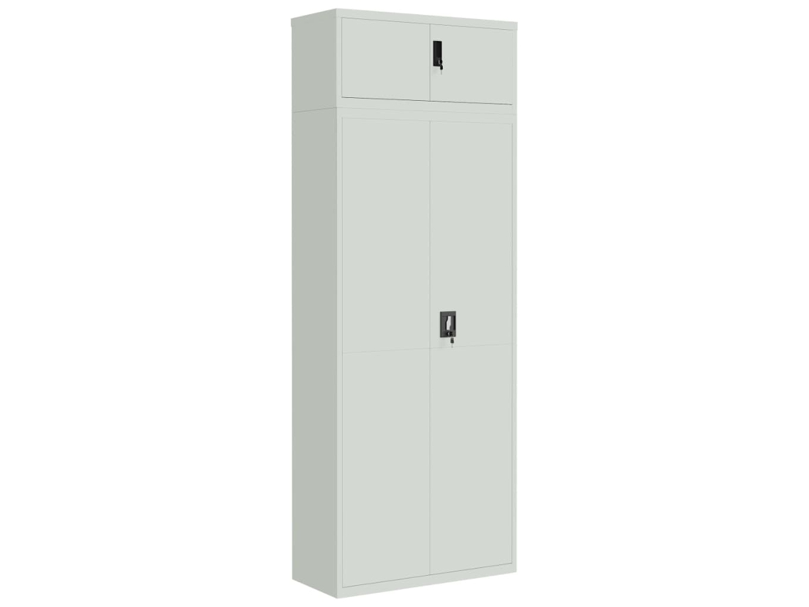 Archivador 90x40x240 cm, acero gris claro, MAISON EXCLUSIVE
