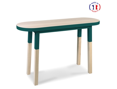 Consola Alta Ovalada MON PETIT MEUBLE FRANÇAIS (Azul Gris Lehon - Madera - 140 x 90 x 45 cm)
