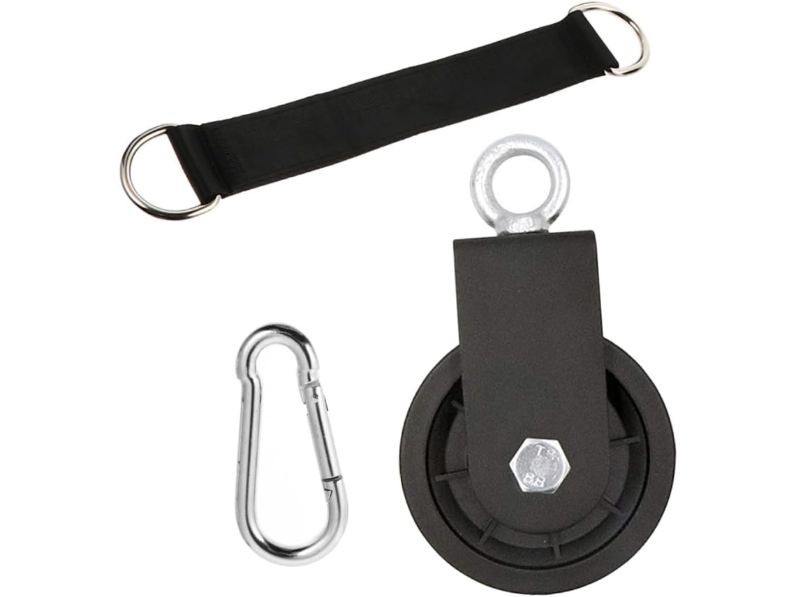 Juego De Polea De Entrenamiento Con Correa De Nailon Y Gancho Multiusos, Para Montaje En Pared Exterior.