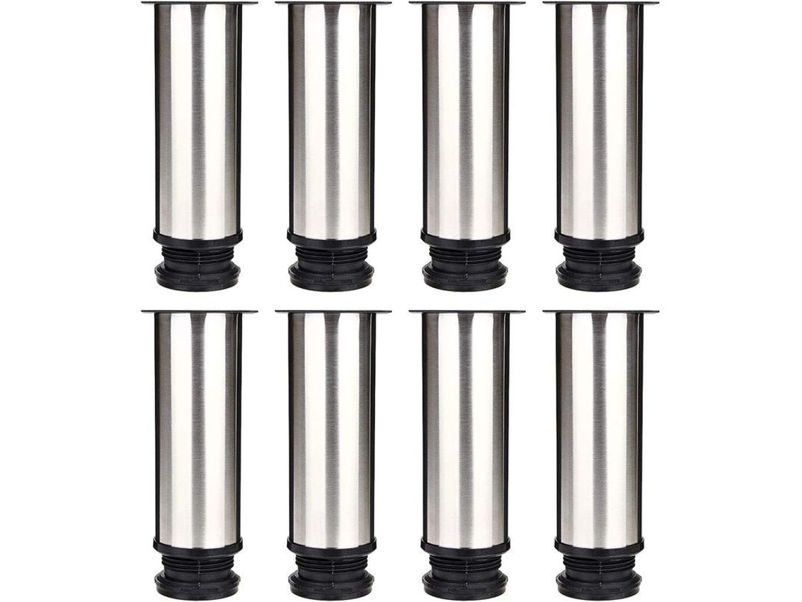 2026-patas De Mesa Ajustables De Acero Inoxidable 8 Unidades Ø50mm Altura 150mm Para Muebles Cocina Sofá