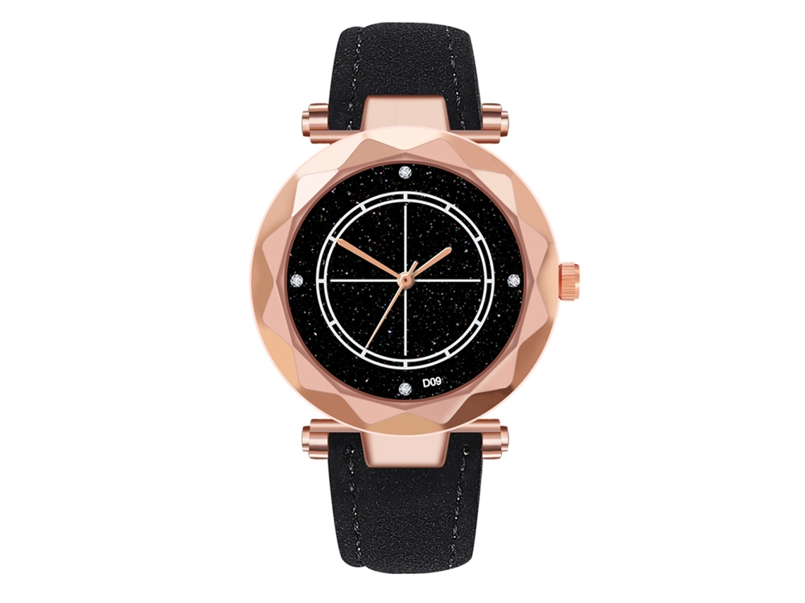 Reloj De Moda Para Mujer Con Correa De Piel Sintética, Movimiento De Cuarzo, Ideal Para Negocios Y Uso Diario (negro)