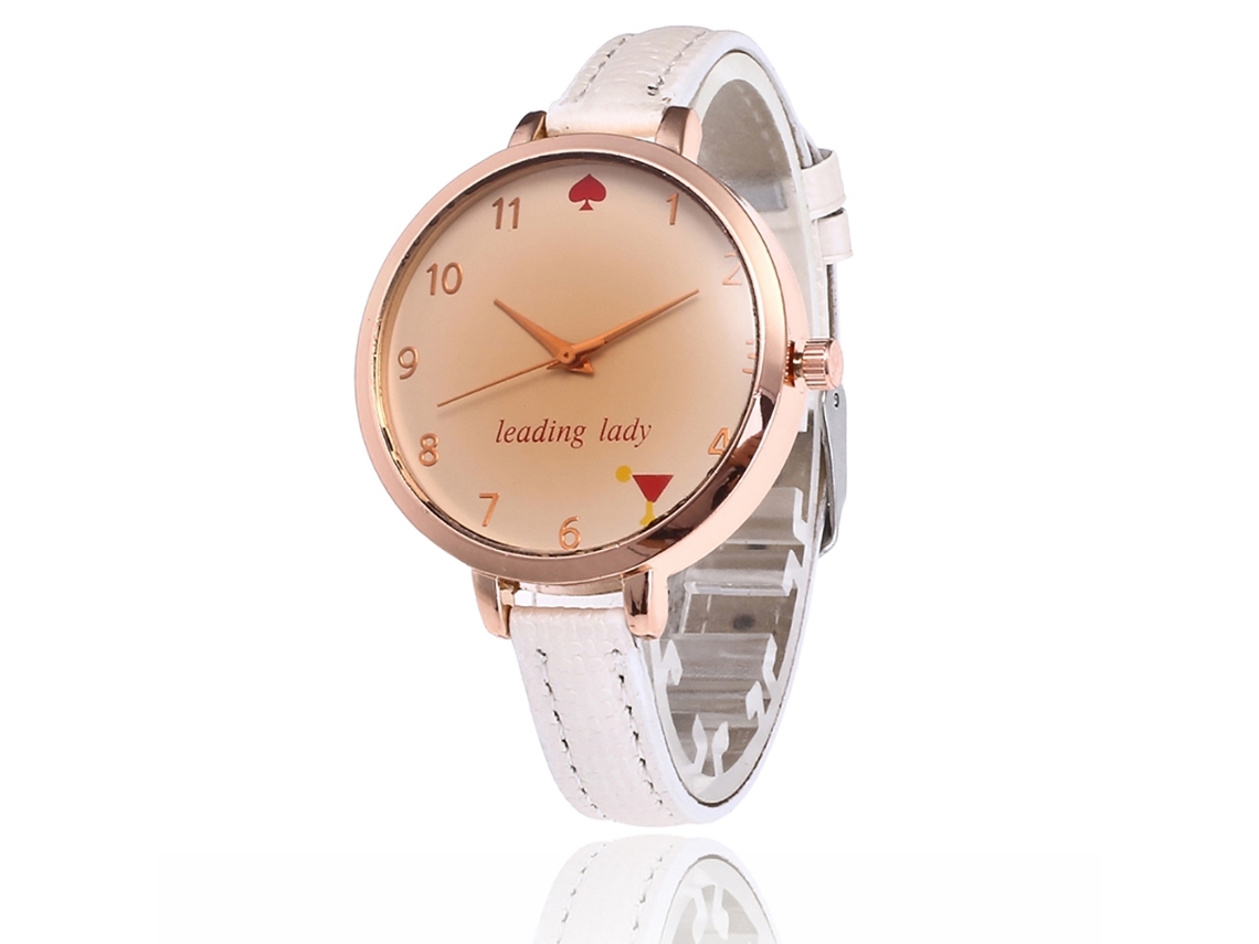 Reloj De Pulsera Analógico De Cuarzo Para Niña Zhoulianfa Con Correa Blanca Fina.