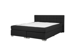 Cama doble BELIANI Admiral en poliéster negro 170x210x90