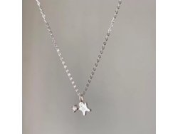 Collar con forma de un simpático y adorable personaje de galleta de jengibre, en plata de ley 925, perfecto para regalar a amigos (plata blanca chapada en oro).