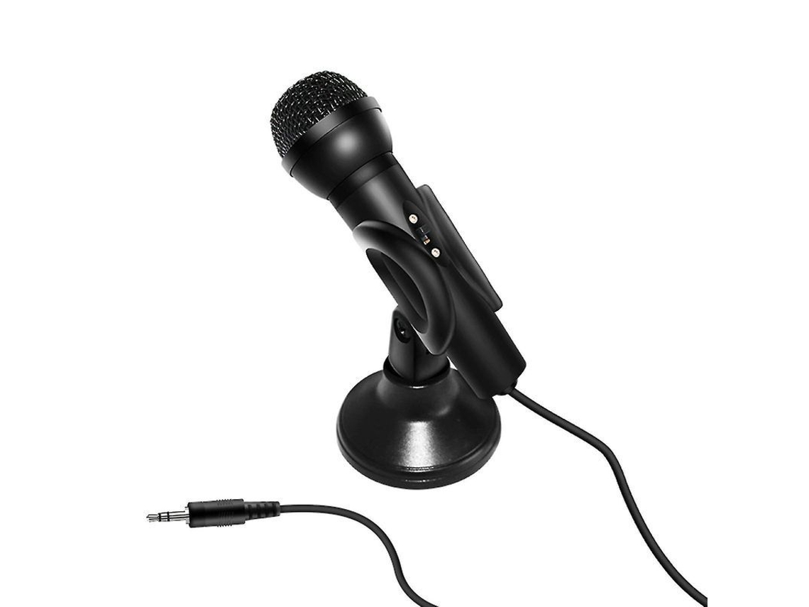 Micrófono Omnidireccional Para Grabación Y Voz Con Soporte Ajustable Y Conector Plateado Chapado En Oro.