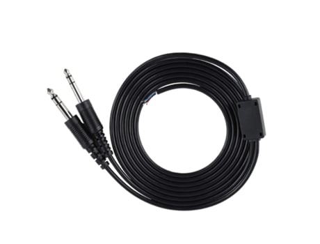 Cable de repuesto para auriculares de aviación DIY, 2m/2,2yd, Cable de repuesto para auriculares de aviación de avión, enchufe Dual 1/4 GA