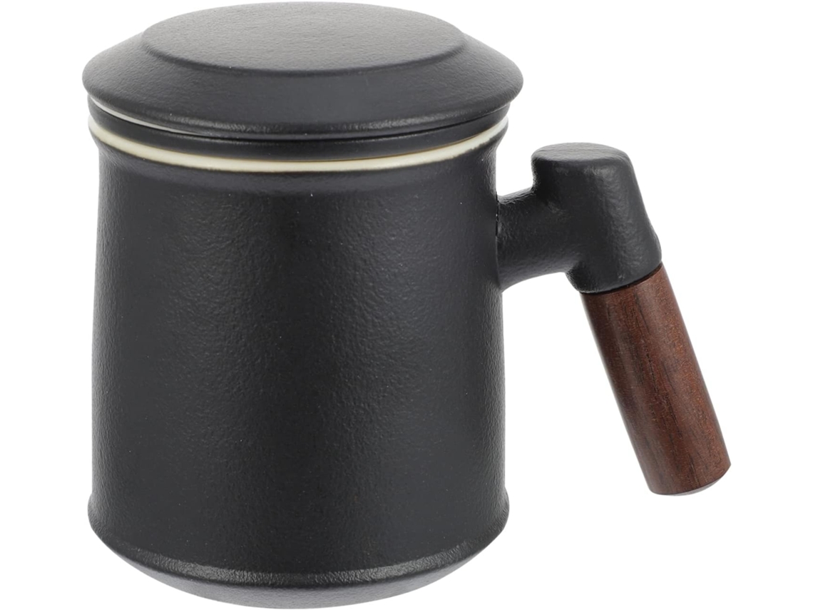 Taza De Té De Cerámica, Vaso De Escritorio Anti-quemaduras Con Tapa Y Filtro Para Bebidas.