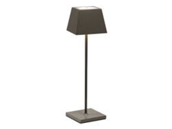 Lámpara de mesa LED Siesta gris tórtola IP54 portátil y recargable ROSSINI ILLUMINAZIONE