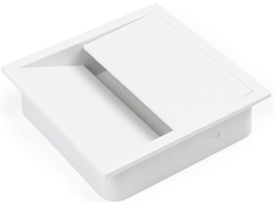 Pasacables de Mesa EMUCA (Blanco - 14x12x3 cm)