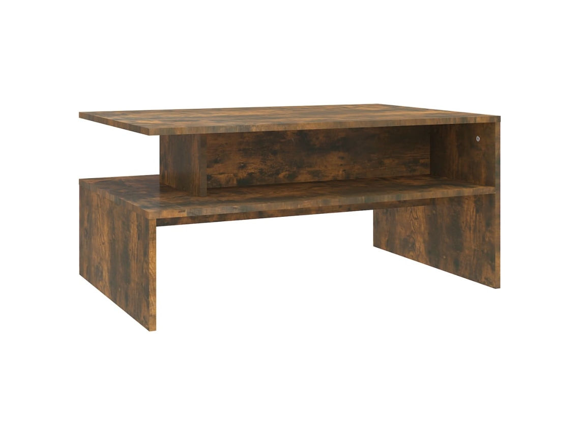 Mesa de centro en madera procesada de roble ahumado MAISON EXCLUSIVE (90x60x42,5 cm)