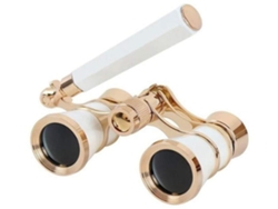 Binóculos Retro 3x25 Com Alça Ótica De Metal Completo Para Senhoras Observando Binóculos Branco Saisiyiky