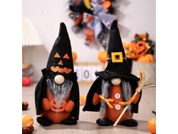 2026-decoraciones De Halloween Gnome De Peluche, Hecho A Mano Para Hogar Cocina Mesa Chimenea, 2 Piezas Linjou
