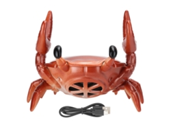 Soporte Para Teléfono 2 En 1 Con Altavoz Bluetooth, Forma De Cangrejo, Sonido Envolvente De 360 Grados, Rojo.
