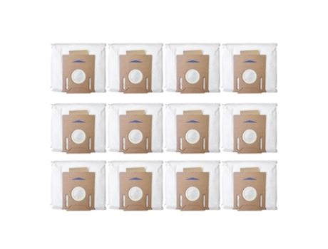 Pacote com 12 sacos de pó a vácuo para ecovacs deebot ozmo t8 aivi t8 max