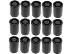 Recipientes Reutilizables Para Película Fotográfica, 50 Unidades, Tapa De Plástico Negro.