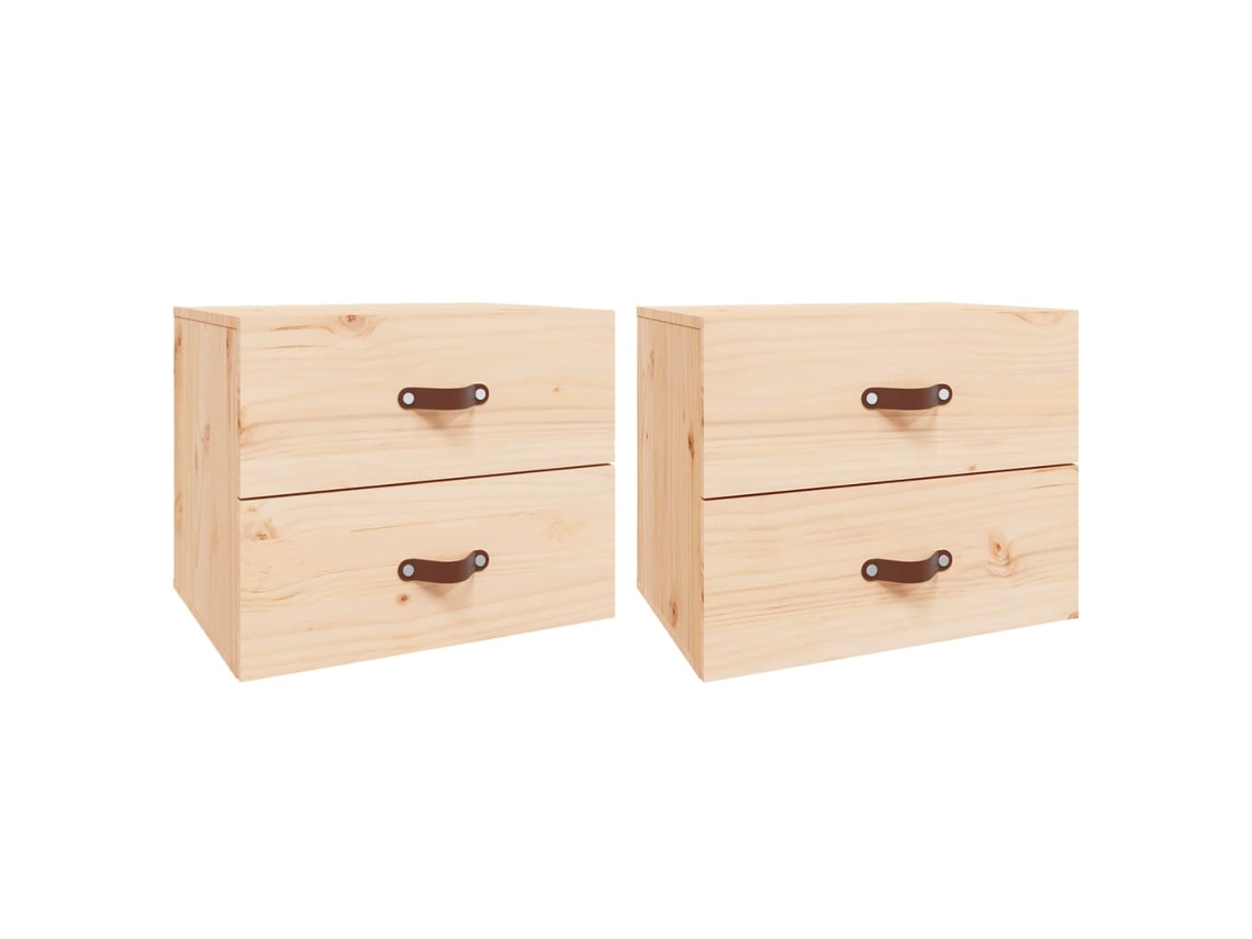 Maison Exclusive - Mesitas De Noche De Pared 2 Uds 50x36x40 Cm