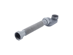 Tubo De Desagüe Flexible Para Bañera Con Trampa P Baja Perfil 1 1/2, Desagüe Para Bañera Independiente, Abs, Gris Gris