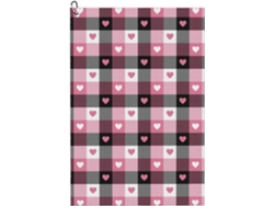 Accesorio para bolsa de golf con estampado de corazón rosa