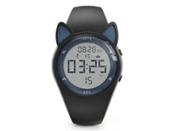 Reloj digital para niños, deportivo, resistente al agua, con podómetro, color negro