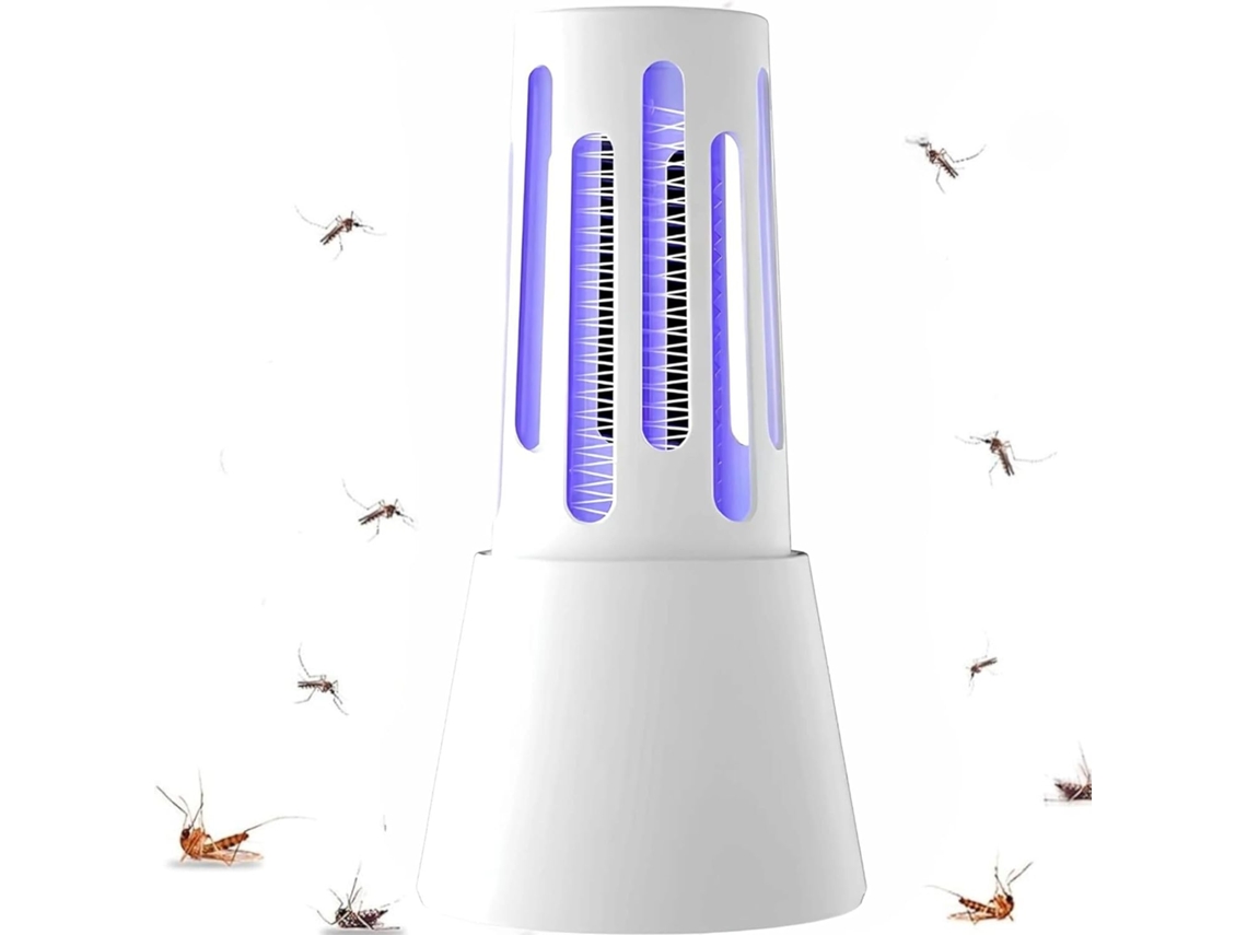 Lámpara Antimosquitos, Potente Eliminador De Insectos Para Moscas, Abejas, Polillas Y Mosquitos (blanco) Chrui