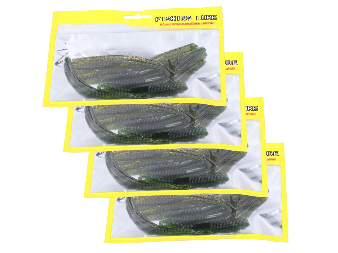 4 Juegos De Señuelos De Pesca Con Forma De Gusano Simulado, De Silicona Suave, Accesorio De Pesca N.° 2