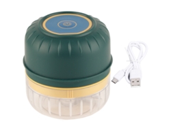 Picadora De Ajos Eléctrica De 250 Ml Con 3 Cuchillas De Acero Inoxidable, Conexión Usb, Resistente Al Agua Y Color Amarillo Limón.