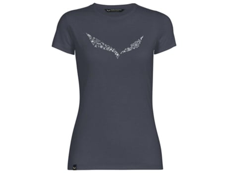 Camiseta de Mujer SALEWA Solidlogo Dri Realease Azul (40)
