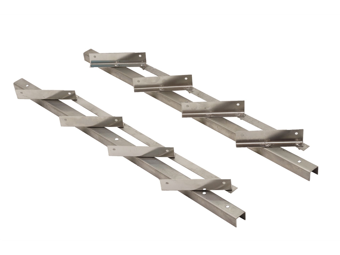 Persianas exteriores de acero inoxidable 50 cm O par WOVAR Flex Fence