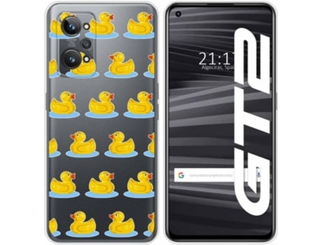 Carcasa para Realme GT 2 5G TUMUNDOSMARTPHONE Dibujos Transparente Pato Multicolor