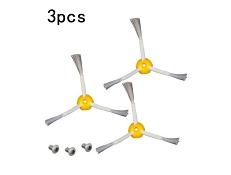 Juego de 3 piezas de cepillos laterales para Irobot Roomba Serie 500/600/700 y tornillos, herramientas de repuesto para aspiradora para el hogar