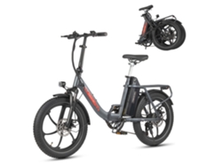 Bicicleta Eléctrica Maxturn Mule - Motor 250w Batería 48v20ah 20'' Frenos De Disco Mecánicos - Gris
