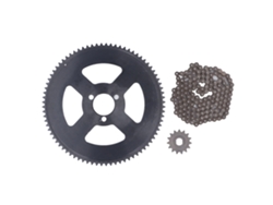 Kit De Engranajes Y Cadena De Acero 25h, 15t Delantero, 80t Trasero, 146 Eslabones Para Mini Cuatrimoto De 47 Cc Y 49 Cc.