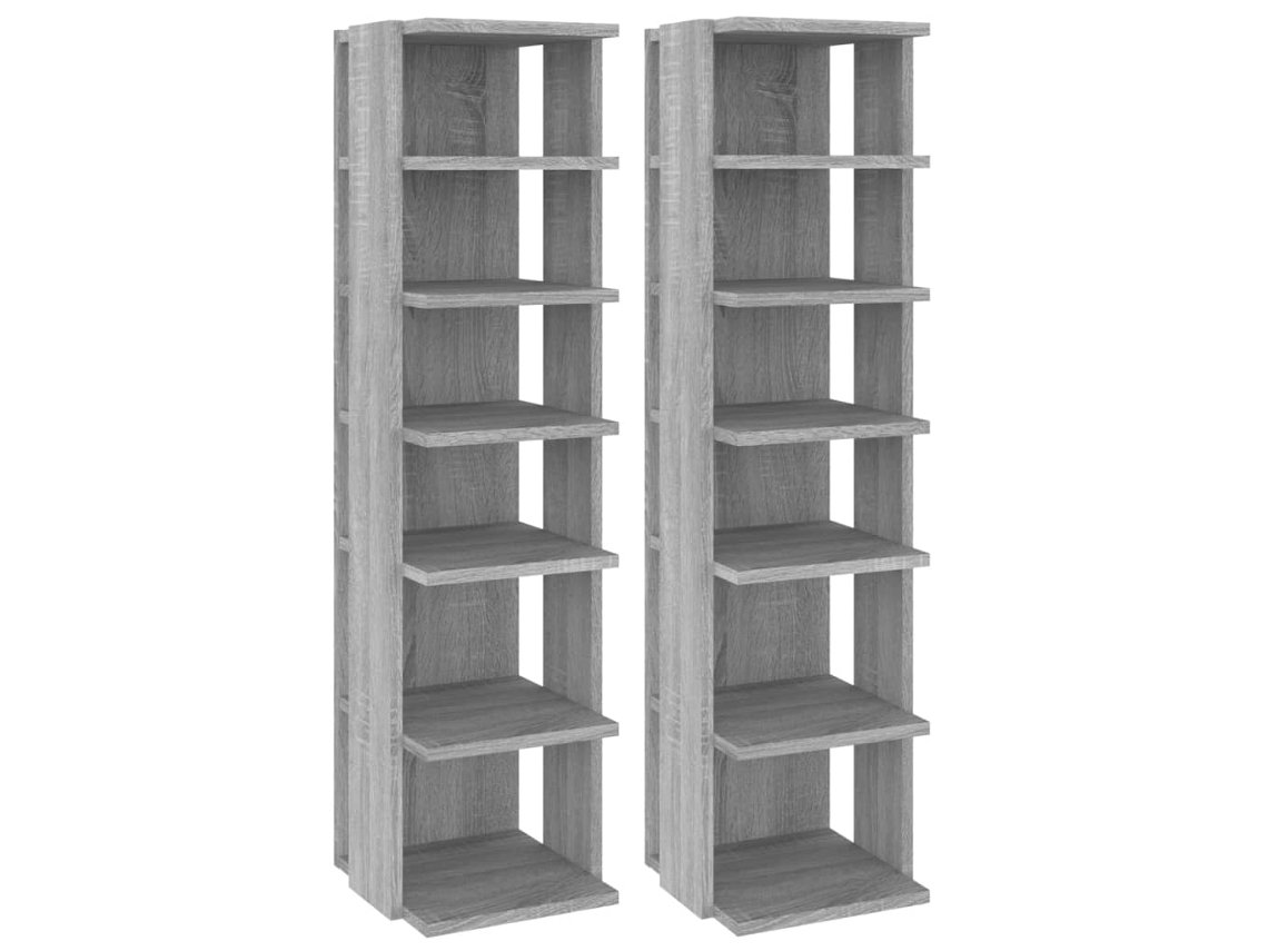 Juego de 2 zapateros Derivative Wood Grey Sonoma MAISON EXCLUSIVE (27,5x27x102 cm)