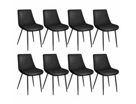 8 sillas de comedor Monroe aterciopeladas TECTAKE 59 x 48 x 82.5 cm