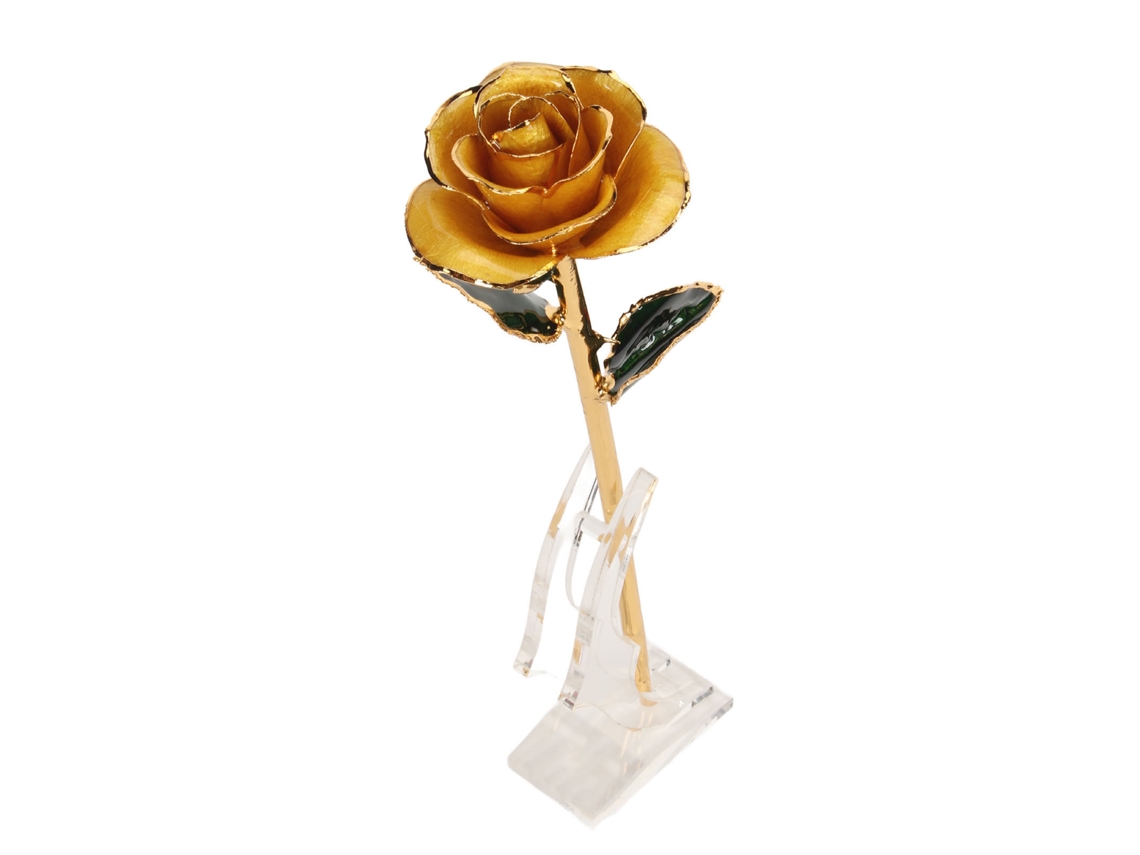 Anillo de oro rosa de 24k para madre, esposa, ser querido con soporte.