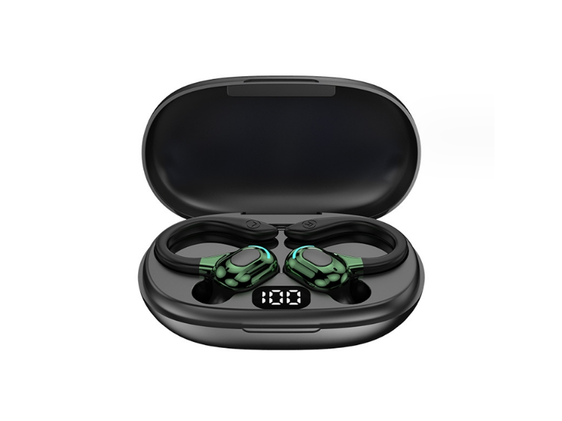 Auriculares inalámbricos Bluetooth, 50 horas de reproducción, Bluetooth 5.3, refuerzo de graves del 85 %, IPX7, USB-C, negro JIAPEI