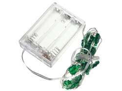 Guirnalda de luces navideñas de trébol de cuatro hojas con batería de 2 m y 18 LED para decoración de fiestas, bodas y Navidad.